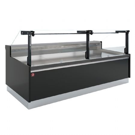 Comptoir réfrigéré ventilé avec réserve noir positif 3185 mm - Diamond Promo - DPT32-V5