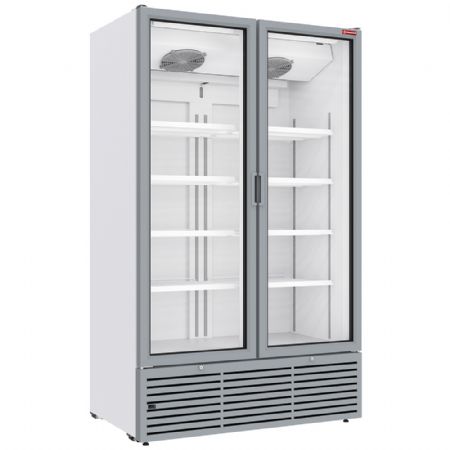 Vitrine ventile positive 1142 litres 2 portes battantes - BLANCHE