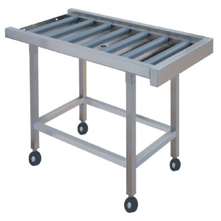 Coupe-légumes électrique professionnel convoyeur à rouleaux sur roues en PVC 2145x640x875 mm - Diamond - DRR-215