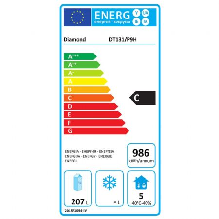 Table frigorifique ventilée 2 portes positive 260 L - Diamond Promo - DT131/P9H