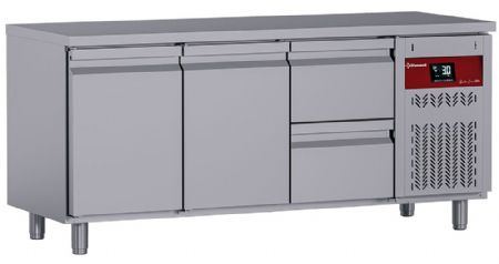 Table réfrigérée positive professionnelle à 3 portes dont 1 bloc tiroirs - Diamond Promo - DT178/P9H_1XCA1/2P9H