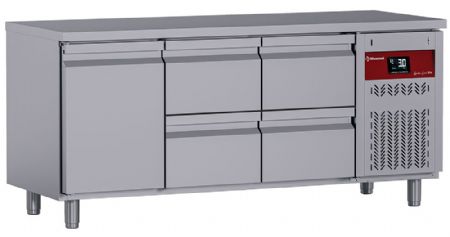 Table réfrigérée positive professionnelle à 3 portes dont 2 bloc tiroirs - Diamond Promo - DT178/P9H_2XCA1/2P9H