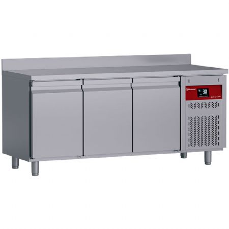 Table desserte réfrigérée murale ventilée 3 portes pleines, 405 L - Diamond Promo - DT178/P9H-D Table desserte réfrigérée murale ventilée 3 portes pleines, 405 L - Diamond Promo - DT178/P9H-D