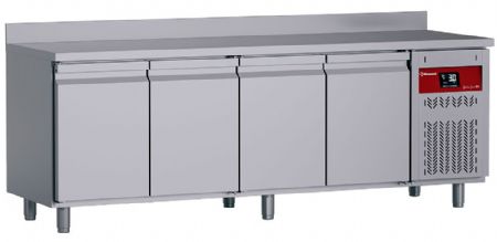 Table réfrigérée murale ventilée positive 4 portes GN 1/1 - 550L - Diamond Promo - DT224/P9H-D