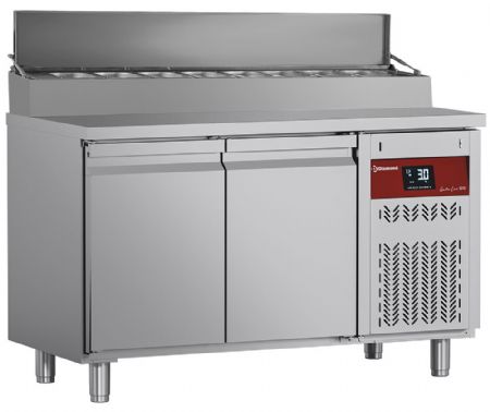Table frigorifique professionnelle positive 2 portes GN 1/1 - 260L - Diamond Promo - DTS-4/P9H2