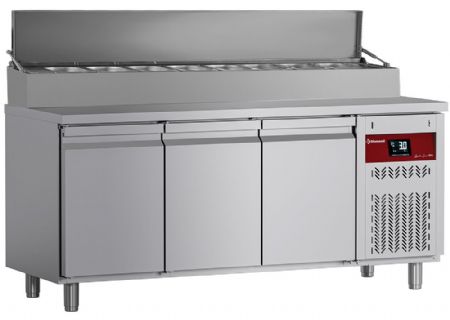 Table réfrigérée ventilée positive 3 portes GN 1/1 - 405 L - Diamond Promo - DTS-7/P9H2