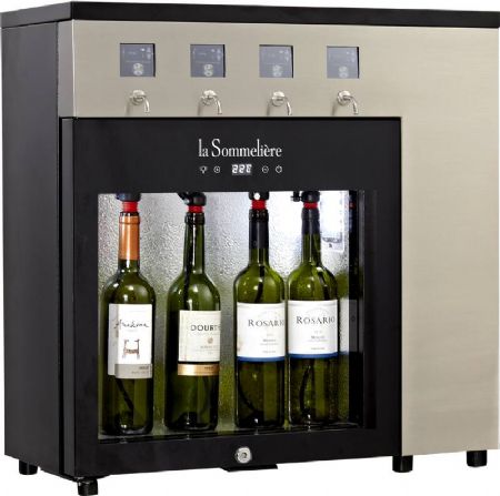 Cave  vins de mise  temprature 1 porte vitre - 4 bouteilles