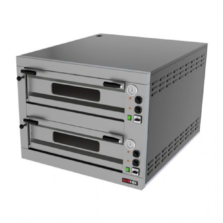 Four à pizza électrique 2 niveaux comprenant 2 compartiments