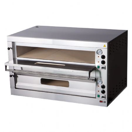 Four à pizza électrique dimensions allongé 2 niveaux avec 2 zones de cuisson