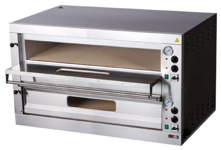 Four à Pizzas professionnel triphasé 2 niveaux 12 L 33 cm - Redfox - E 12 L