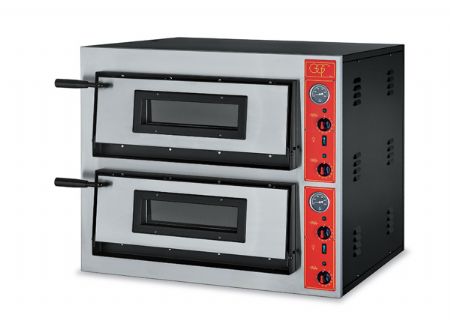 Four à pizza électrique professionnel monophasé ou triphasé 2 chambres 4+4 pizzas Ø 30 cm - GGF - E 44 Four à pizza électrique professionnel monophasé ou triphasé 2 chambres 4+4 pizzas Ø 30 cm - GGF - E 44