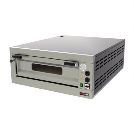 Four à pizza électrique à 6 niveaux pilotage mécanique doté de 6 compartiments de cuisson