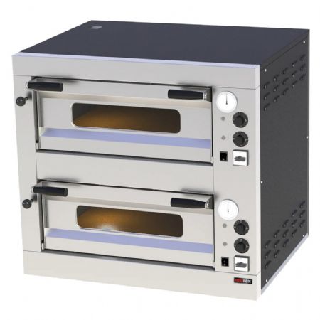 Four à pizza électrique 2 niveaux avec 2 compartiments