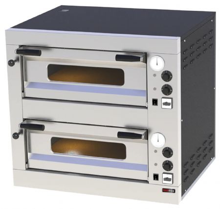 Four à Pizzas professionnel triphasé 1 pizzas 50 cm - Redfox - E 8/50