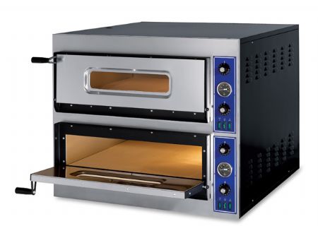 Four à pizza électrique professionnel monophasé ou triphasé 2 chambres 6+6 pizzas Ø 33 cm - GGF - E-START 6+6 Four à pizza électrique professionnel monophasé ou triphasé 2 chambres 6+6 pizzas Ø 33 cm - GGF - E-START 6+6