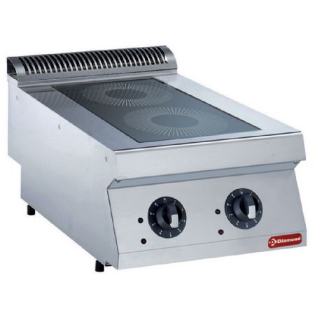 Fourneau profondeur 700 électrique 2 feux à induction 7 kW à poser - Diamond - E17/2ID4T-N Fourneau profondeur 700 électrique 2 feux à induction 7 kW à poser - Diamond - E17/2ID4T-N