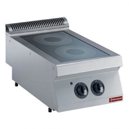 Fourneau profondeur 700 électrique vitrocéramique 2 zones, 4.4 kW - Diamond - E17/2VC4T-N