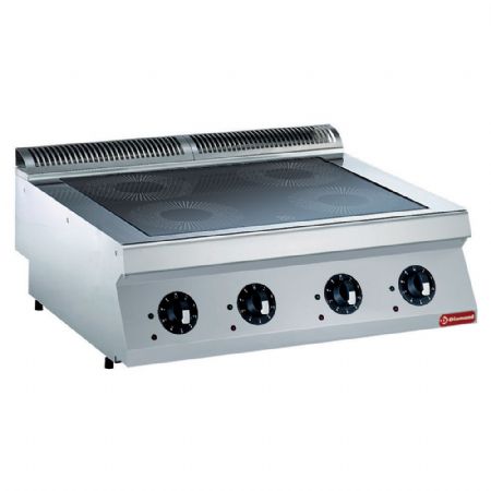 Fourneau profondeur 700 4 foyers à induction Monophasé 14 kW - Diamond - E17/4ID8T-N
