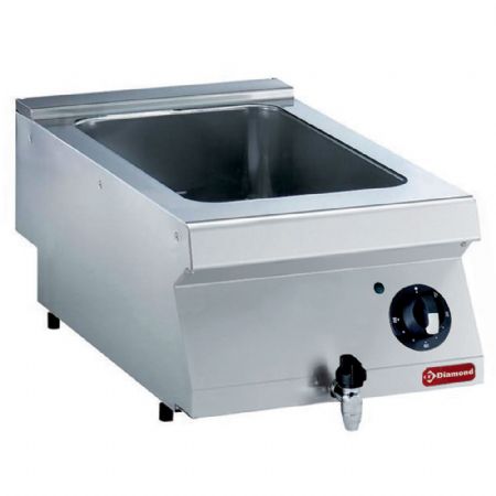 Bains-marie pro ligne profondeur 700 électrique GN 1/1 cuve 306x510x156 mm - Diamond - E17/BM4T-N