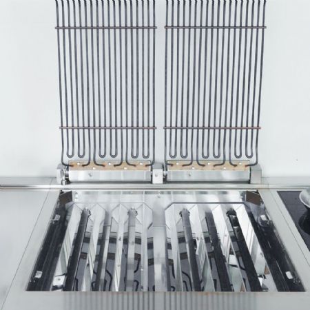 Grill professionnel triphasé à poser avec 3 grilles 1200x700x250 mm - Diamond Promo - E17/GPLP3-HP