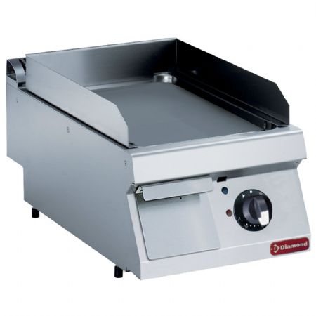 Plaque à snacker pro profondeur 700 électrique lisse 4.5 kW - Diamond - E17/PL4T-NE