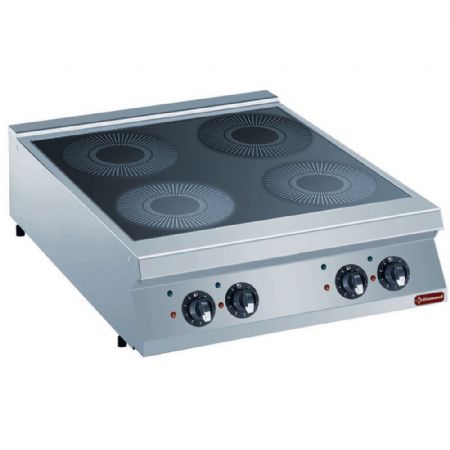 Fourneau profondeur 900 à induction 4 foyers 20 kW Monophasé - Diamond - E22/4ID8T-N