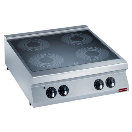 Fourneau profondeur 900 électrique 4 feux 13.6 kW à poser - Diamond - E22/4VC8T-N
