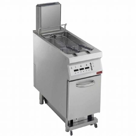 Friteuse cuisine pro profondeur 900 électrique 1 cuve en Y 23 litres sur meuble Digit 18 kW - Diamond - E22/F23CEHA4-S