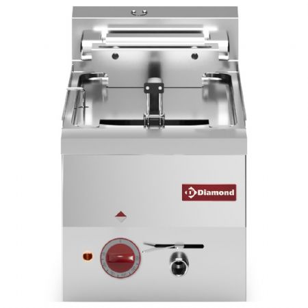 Friteuse cuisine pro profondeur 600 électrique 1 cuve 10 litres 9 kW - Diamond - E60/F10-3T-9KW-N