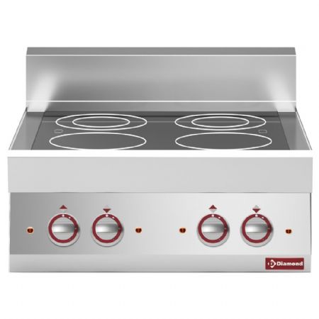 Fourneau profondeur 650 électrique 4 foyers 9.2 kW - Diamond - E65/4VC7T-N