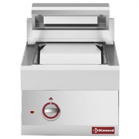 Poste bac de salage pour pommes frites avec cuvette inox perforée 400x650x280/470 mm - Diamond - E65/SF4T-N