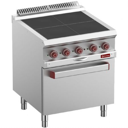 Fourneau profondeur 700 4 plaques affleurantes sur four GN 2/1 Monophasé 15.3 kW - Diamond - E7/4SPF7-N Fourneau profondeur 700 4 plaques affleurantes sur four GN 2/1 Monophasé 15.3 kW - Diamond - E7/4SPF7-N