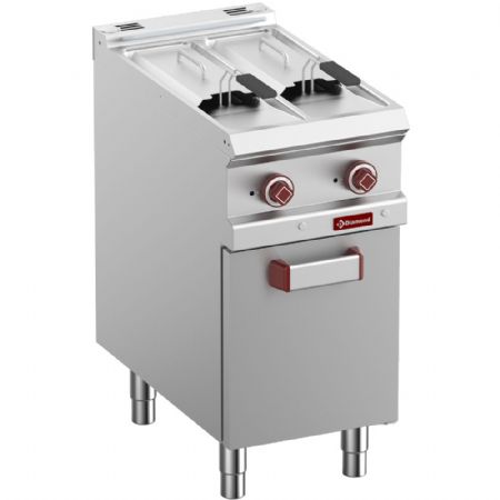 Friteuse professionnelle sur Coffre électrique 2 cuves de 7 litres avec 2 paniers - Diamond - E7/F2V7A4-N