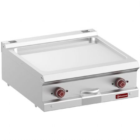 Plaque à snacker pro profondeur 700 électrique, plaque lisse chrome dur, 10 kW - Diamond - E7/PLCD7T-N