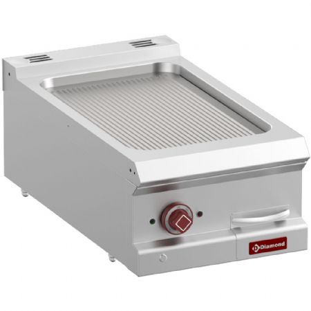 Plaque à snacker pro profondeur 700 électrique rainurée 5 kW - Diamond - E7/PR4T-N