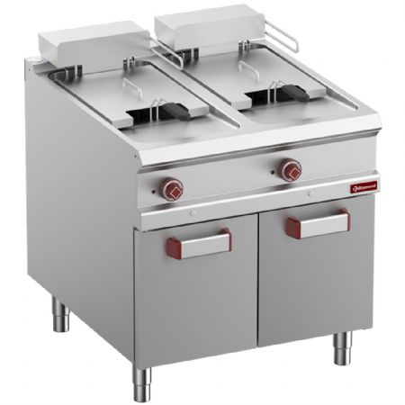 Friteuse cuisine pro profondeur 900 électrique sur meuble fermé 2 cuves 18 litres 32 kW - Diamond Promo - E9/F36A8-N Friteuse cuisine pro profondeur 900 électrique sur meuble fermé 2 cuves 18 litres 32 kW - Diamond Promo - E9/F36A8-N
