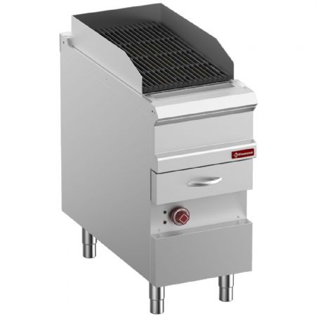 Grill pierre de lave profondeur 900 électrique, module 1/2, grille fonte réversible 370x640 mm - Diamond Promo - E9/GVQA4-N Grill pierre de lave profondeur 900 électrique, module 1/2, grille fonte réversible 370x640 mm - Diamond Promo - E9/GVQA4-N
