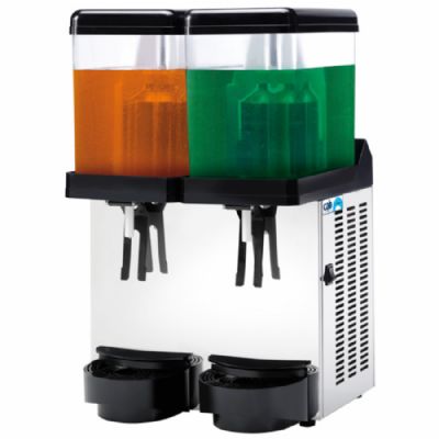 Distributeur de boissons fraîches 2 bacs monophasé avec 2x12 L - 400 x 400 x 650 mm Distributeur de boissons fraîches 2 bacs monophasé avec 2x12 L - 400 x 400 x 650 mm