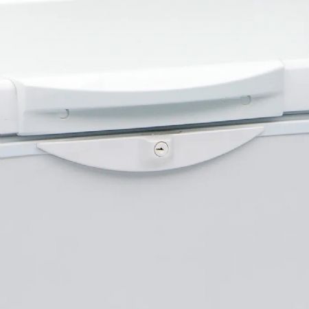 Refroidisseur de bouteilles blanc avec couvercle  charnires - 349L