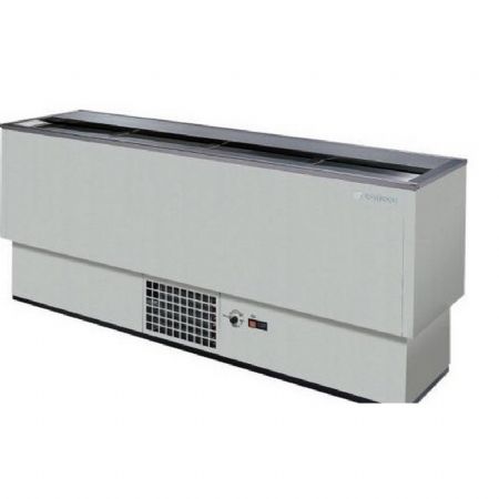 Refroidisseur  bouteilles et cannettes inoxd tropicalis 4 portes avec dessus inox et fond plat - 400L