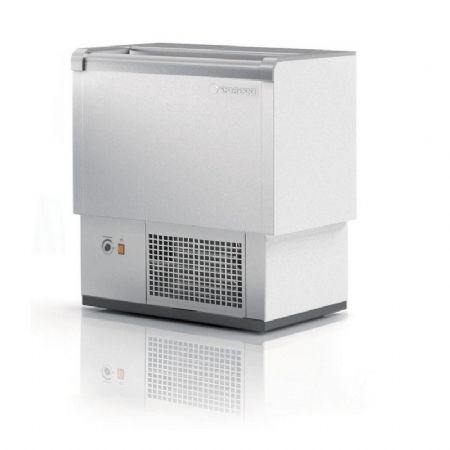Refroidisseur  bouteilles et cannettes inox tropicalis 1 porte avec dessus inox et fond plat - 110L