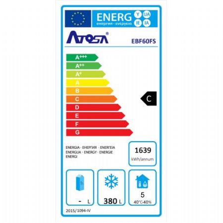 Armoire professionnelle négative -22/-17 °C inox 1 porte 5 grilles - 600 L