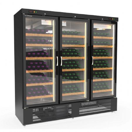 Cave à Vins 3 portes vitrées 1706 L - Coreco - EBRW-2003/2-NI