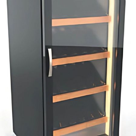 Armoire  vins positive noire 1 porte vitre  +2 / +18C - 500L