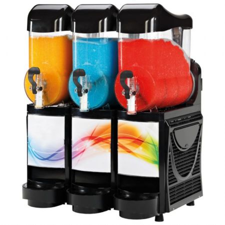 Distributeur de Boissons 3 cuves de 10 litres pour granités et crèmes glacées noir - Virtus - EBZ0003/CNBL