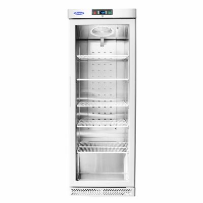 Armoire réfrigérée positive blanche à 1 porte en verre volume 600 L