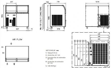 Machine � Gla�ons pro 150 kg/24h forme gourmets avec cabine incorpor�e 129kg