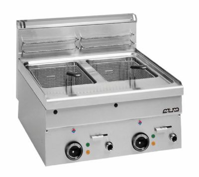 Friteuse lectrique  poser 2 cuves de 10L - Profondeur 600mm