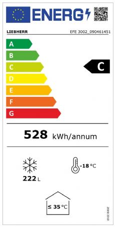 Congélateur pour crème glacée avec couvercles vitrés - 294 L- Liebherr - EFE 3002
