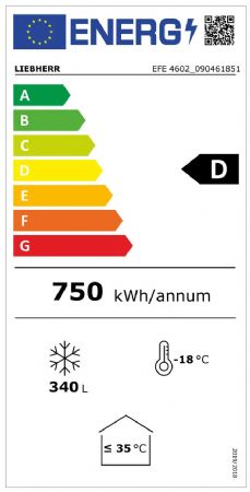 Congélateur pour crème glacée avec couvercles vitrés - 340 L- Liebherr - EFE 4600